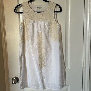 Women Madewell 100% linen mini dress size S